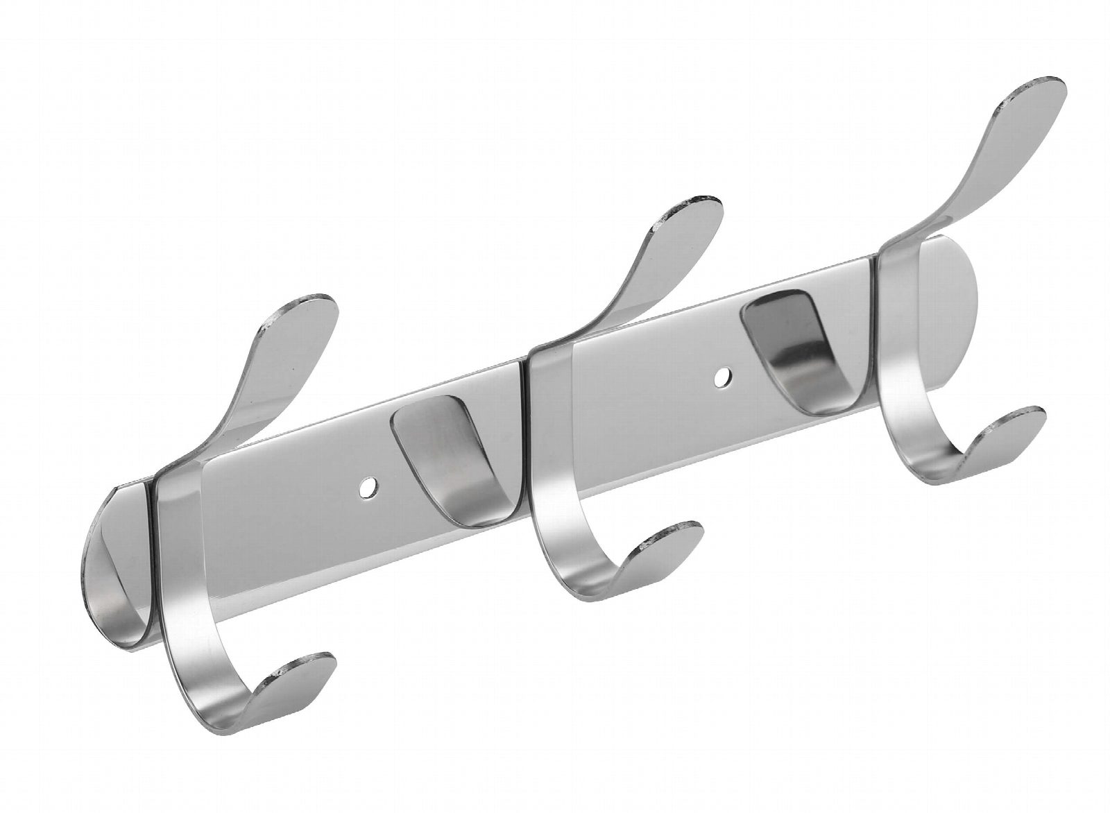 קולב מגבות 3 ווים Set & Stick עגול כסוף דגם 760018