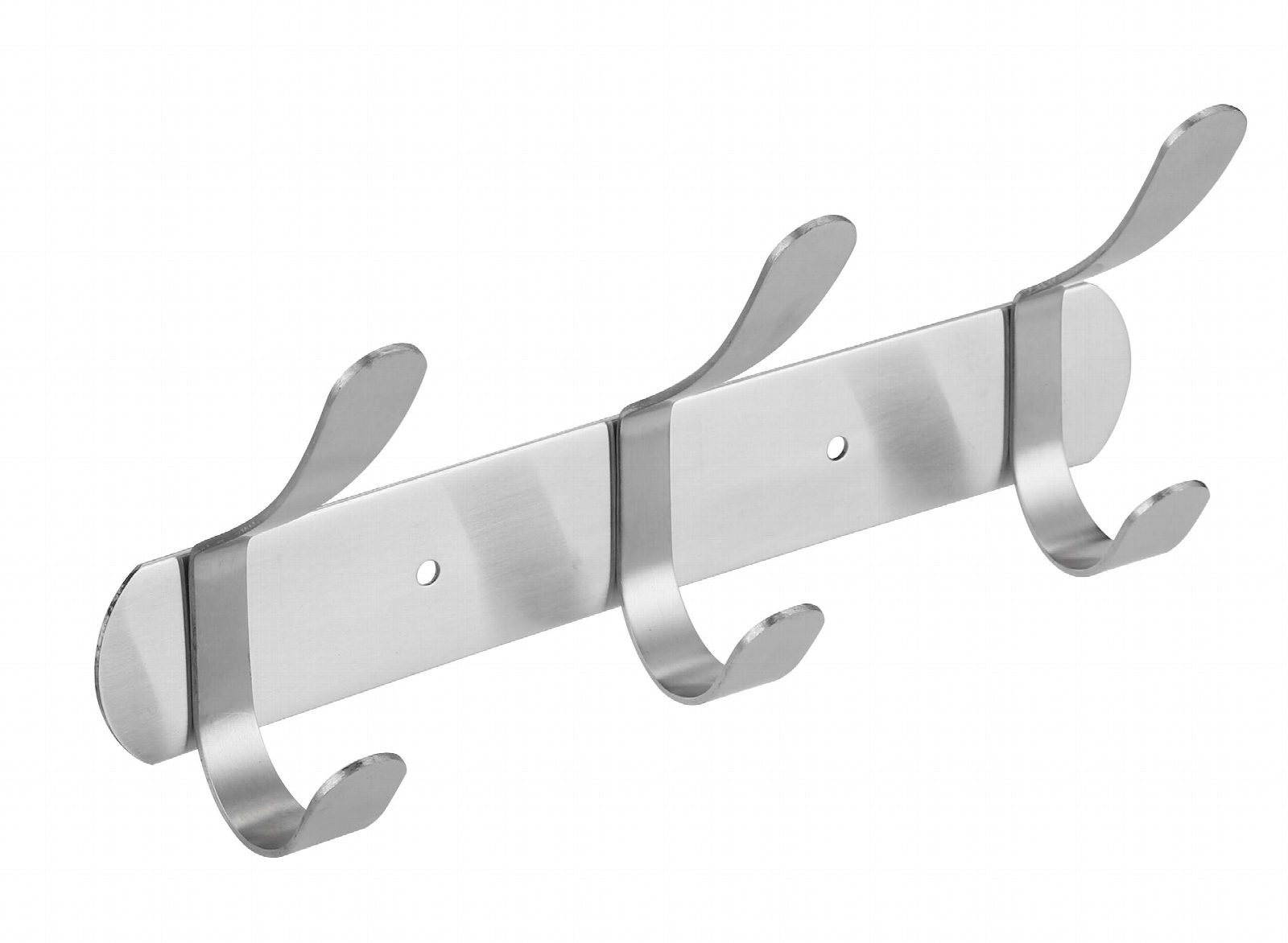 קולב מגבות 3 ווים Set & Stick עגול כרום מוברש דגם 760019